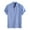 Blue, variant on Bcfgryg Male Casual Stripe Shirt Short Sleeve Stand Collar Shirt Blouse Tops Men's Casual Shirts