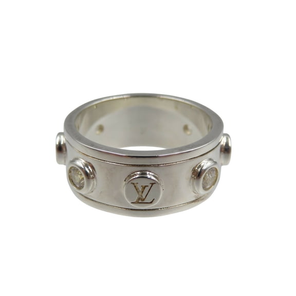 Pre-Owned Louis Vuitton LV Studs M1622L Silver 925 L Ring 1065LOUIS VUITTON (Good)