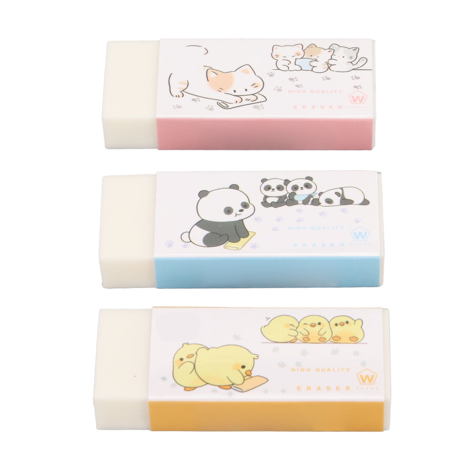 White Eraser Drawing Erasers Cute Erasers 3 Pcs Pencil Eraser Soft