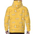 thumbnail image 5 of Hoodies for Men - Cute Corgi Funny Bones Yellow Long Sleeve Comfrt Men'S Fashion Hoodies & Sweatshirts, Sweatshirts for Men Hoodies Pullover Clothing Clothes with Pouch, 5 of 7