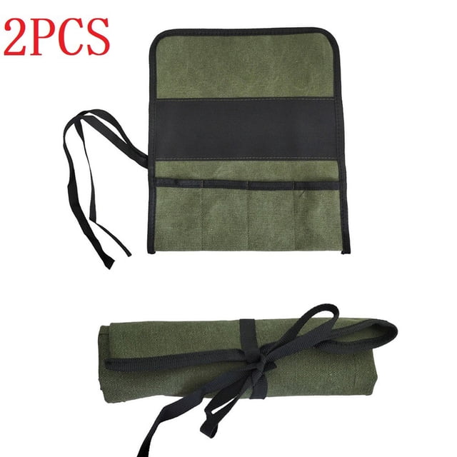 2Pcs Multi-Poches Roll-Up Outil Sac Clé Pochette Outil de Suspension