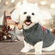 thumbnail image 5 of Nuevo suéter de punto Mitsubishi con solapa para mascotas otoño/invierno para mantener el calorgrisM, 5 of 5