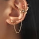 thumbnail image 3 of HomeKingdee One-Piece Elegant Ear Clip Tassel Earrings - Rhinestone Inlay Round Drop Earrings for Women for Daily, Wedding, Party Occasions, 3 of 6