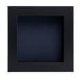 thumbnail image 2 of 4x4 Shadow Box Frame In Black With A 1 3/4" Usable Depth Includes Navy Blue Acid-Free Backing, UV, 2 of 6