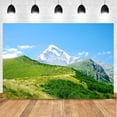 thumbnail image 5 of Fondos de fotografía de paisajes naturales con cielo azul, nubes blancas, montañas, árboles y ríos para bebés, 5 of 5