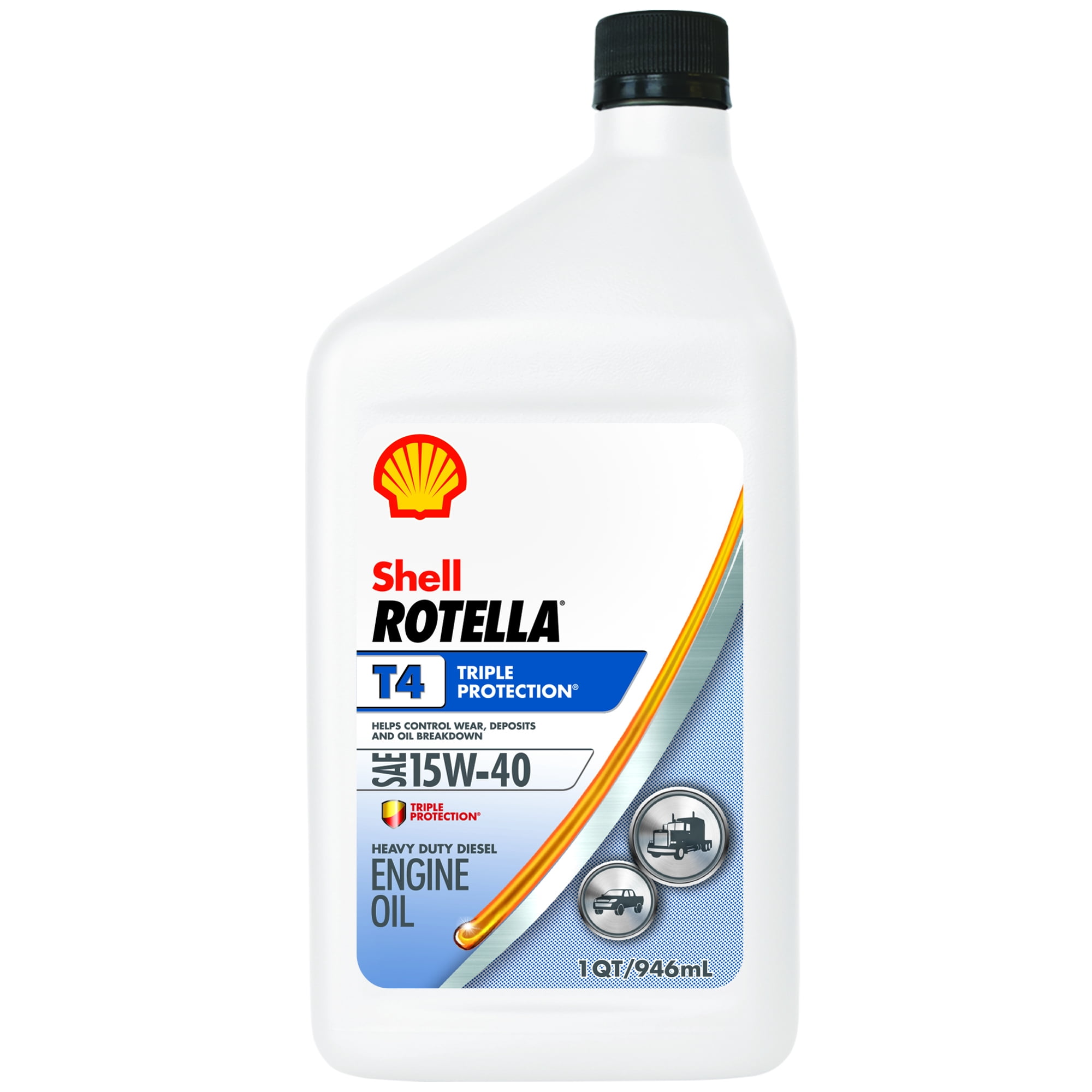 Shell Rotella T4 15W40 Heavy Duty Diesel Oil, 1 Quart