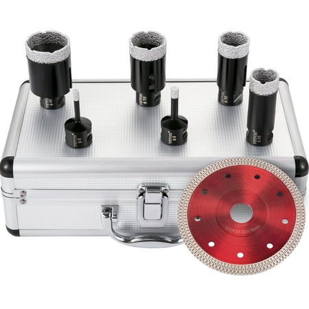 

VEVOR Diamond Drill Bits 6PCS Diamond Hole Saw 6/8/28/32/38/45mm Tile Hole Saw Kit Vacuum Brazed Diamond Drill Bit 0.59in Segment Tile Hole Saw w Storage Case for Tile Ceramic Porcelain Marble Stone