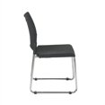 thumbnail image 3 of Straight Leg Plastic Stacking Chair in Black Set of 2, 3 of 4