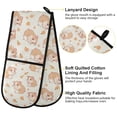 thumbnail image 4 of Dailycode Double Sided Oven Mitt with Loop Heat Resistant Kitchen Long Potholders 7" x 35" Lovely Hamster and Flowers, 4 of 6
