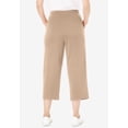 thumbnail image 3 of Woman Within Plus Size Petite Sport-Knit Pull-On Capri Pants, 3 of 6
