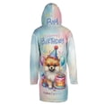 thumbnail image 2 of Happy Birthday Cute Puppy Pomeranian with Cake Gifts Party Hat All Over Print 3D Hooded Duffle Toggle Coat Pom Dog Lover Gifts - 00029, 2 of 6