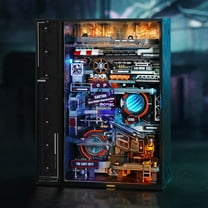 Robotime 3D Puzzle Model Kits for Adults to Build Last City, Marble Run LED Glow in The Dark, Gaming Desk Decor Gifts for Men