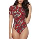 thumbnail image 1 of Balery Snake Body de cuello redondo de manga corta para mujer Tops de manga corta Tops básicos-XX-Large, 1 of 7