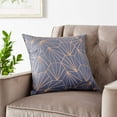 thumbnail image 2 of Violet Linen Victoria Chenille Abstract Haxegon Design, Polyester Jacquard, Blue, 18 Inch by 18 Inch, Decorative Throw Pillows, 2 of 5