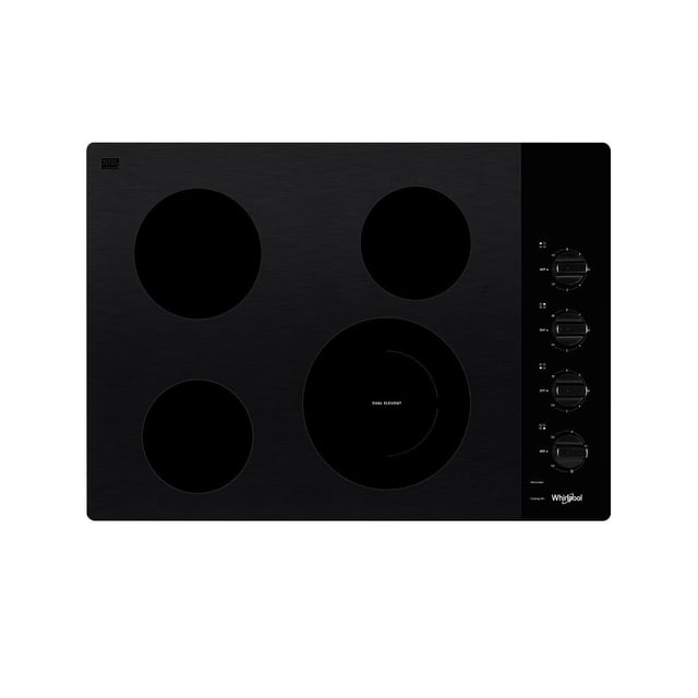 Parrilla eléctrica de 78 cm (30 pulgadas) Whirlpool WCE55US0HB para empotrar en vitrocerámica