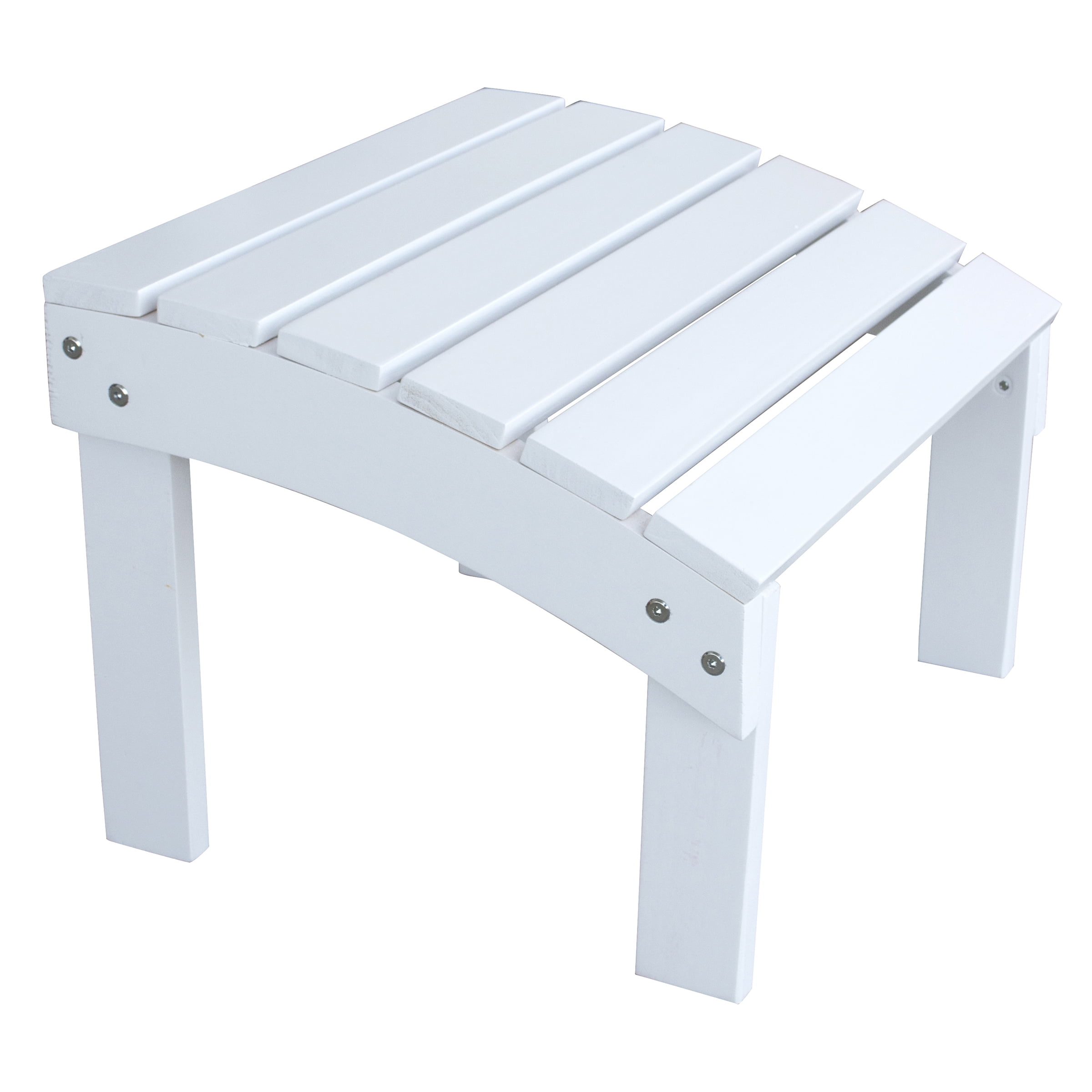 AmeriHome Solid Wood Adirondack Footrest Ottoman with Painted Finish White by Buffalo Corp