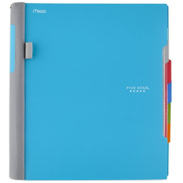 Five Star Advance Cuaderno en espiral de 5 materias, papel con rayas universitarias, 200 hojas, 11 x 8-1/2 pulgadas, color verde azulado (73152)