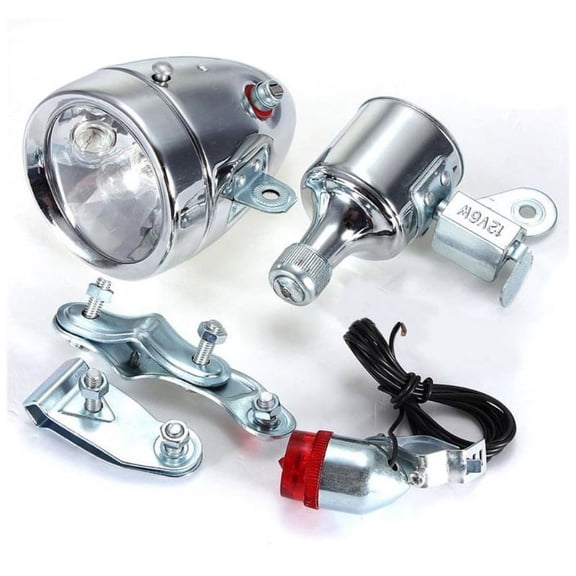 Shinycome Bicycle 12V 6W Generator Headlight Tail Light Kit Friction Dynamo Light Suit