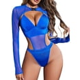thumbnail image 4 of Avidlove Women Sexy Lingerie Bodysuite with Buckle Shrug Crop Top Set Rave Festival Outfits, 4 of 5