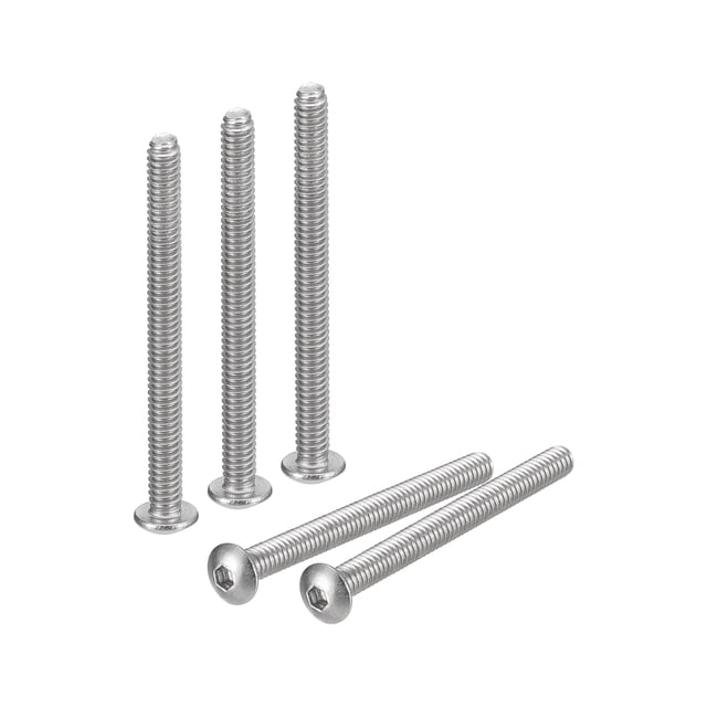 Unique Bargains #2-56x1' Button Head Socket Cap Screws, 50 Pack 304 Stainless Steel Screws
