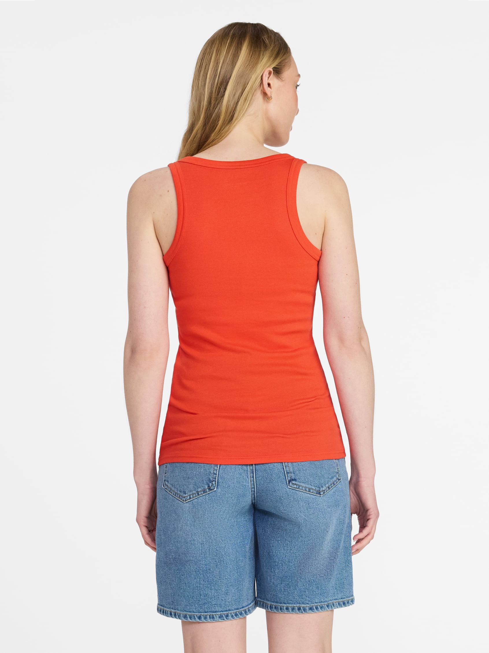 Time and Tru Women's Ribbed Tank Top, Sizes XS-XXXL