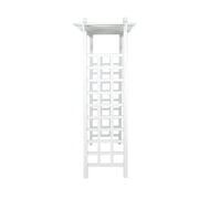 Pearington Square Lattice Garden Arbor, White PVC