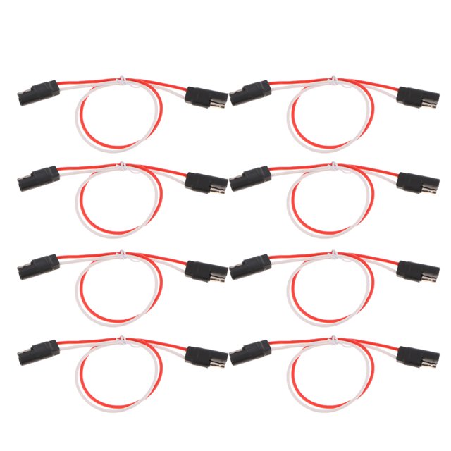8pcs Quick Connect Quick Disconnect Polarized 13" SAE Wire Flat Plug Connector Sunnimix Enchufe de mazo de cables SAE de 2 pines