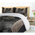 thumbnail image 5 of Ambesonne Classical Duvet Cover Set, Dark Ball Room Chandelier, 2-Calking, Black and Sepia, 5 of 7