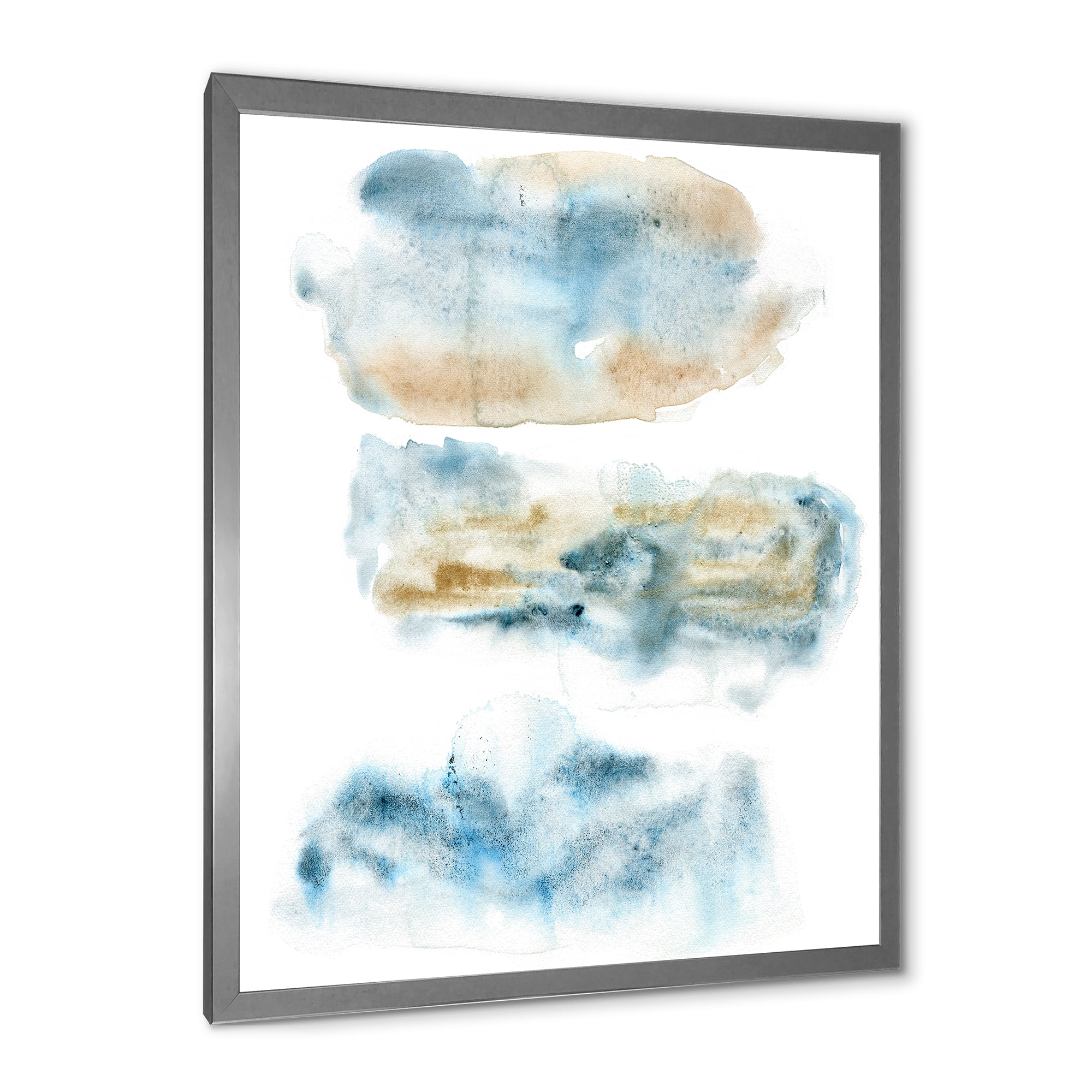 Designart 'Abstract Of Clouds Dark Blue Colored II' Modern Framed Art Print