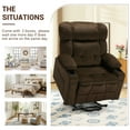 thumbnail image 6 of Oversized Power Lift Recliner Chair with Massage and Heat for Elderly, UHOMEPRO Large Wide Seat Recliners with Cup Holders and USB, Brown, 6 of 9