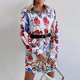 thumbnail image 1 of Puntoco - Blusa de manga larga con botones sueltos para mujer, con cinturón, casual, con solapa Puntoco Puntoco-4711, 1 of 9