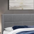 thumbnail image 2 of Platform Bed adorned with Tufted Fabric - Dark Grey, 2 of 3