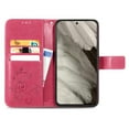 thumbnail image 4 of for Google Pixel 8a Wallet Case, [Flower Embossed] Premium PU Leather Flip Protective Case Cover with Card Holder and Stand with Wrist Strap for Google Pixel 8a, Rose, 4 of 6