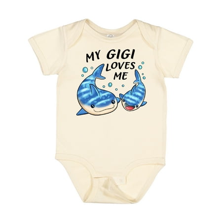 

Inktastic My Gigi Loves Me- Whale Shark Gift Baby Boy or Baby Girl Bodysuit