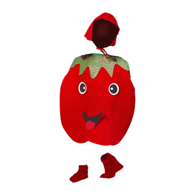 Disfraz de frutas para niños, precioso vestido elegante para niños y niñas, traje decorativo sin cordones Manzana