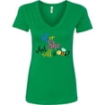 thumbnail image 3 of Inktastic He or She What Will It Be? Women's V-Neck T-Shirt, 3 of 5