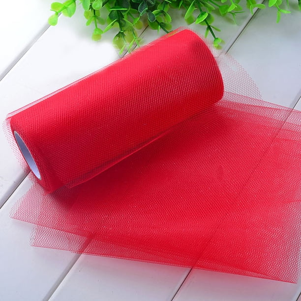 Kuymtek Carrete Rollo Papel Tul Tejido Colorido para Bodas Y Cumpleaños Color Rojo