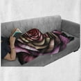 thumbnail image 6 of Spires Soft Flannel Fleece Throw Blanket, Rose Petals Curved Winds Around Fixed Center Point at Increasing Digital Design, Cozy Plush for Indoor and Outdoor Use, 50" x 70", Multicolor, by Ambesonne, 6 of 6