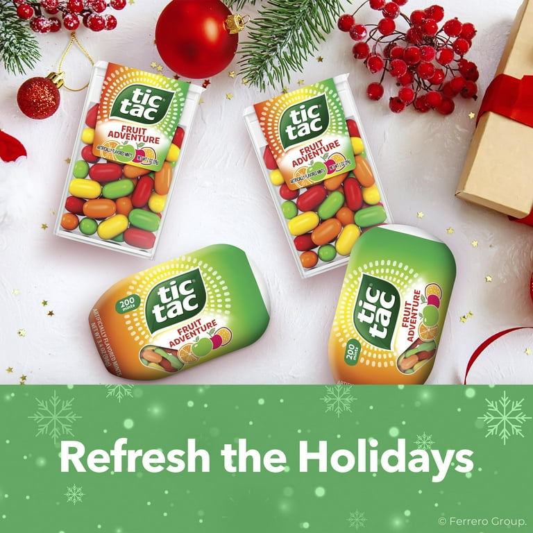 Tic Tac Fruit Adventure SAF21 Mints, 4 Bottle Packs, On-The-Go