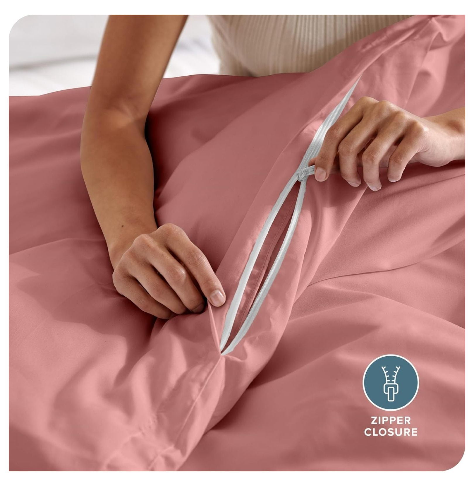 Bedding Duvet Cover King Size - Premium 1800 Super Soft Collection - Lightweight, Cooling - Soft Breathable Bedding Duvet Cover (King, Dusty Rose)