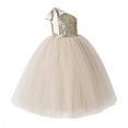 thumbnail image 2 of Ekidsbridal One-Shoulder Sequin Tutu Flower Girl Dresses Wedding Pageant Gown Communion Baptism 182 8, 2 of 3