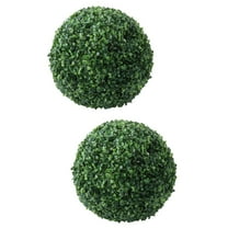 Hemoton 2pcs Artificial Topiary Decorative Boxwood Balls Green Grass Spheres for Backyard Balcony Garden Restaurant Valentines Day Wedding 36cm