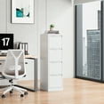 thumbnail image 5 of Bestoo 4 Drawer Metal Vertical File Cabinet, 17.8" Deep Filing Cabinet for Home Office, Letter/Legal/A4/F4 Size, Easy Assemble (White), 5 of 9