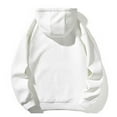 thumbnail image 6 of XuJwPNcy Men's Hoodie Quarter Zip Pullover Solid Color Hoodies Casual Long Sleeve Athletic Hooded Drawstring Sweatshirt for Men（White,X-Large), 6 of 7