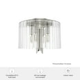 thumbnail image 5 of Hunter - Gatz 4-light Brushed Nickel, Medium Size Flush Mount Light, Dimmable, Modern Style, Round Shaped, for Bedrooms, Dining, Living Rooms - 19691, 5 of 5