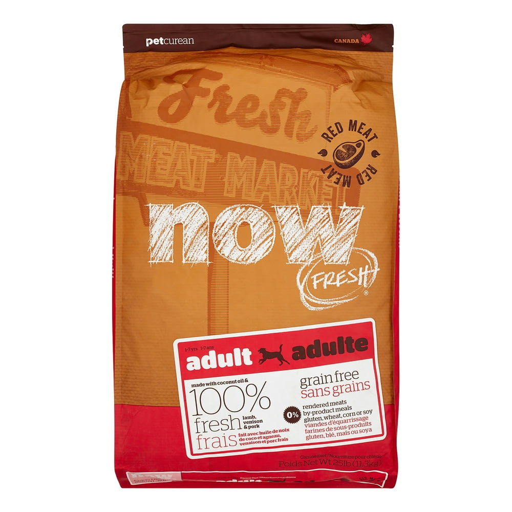Petcurean Now Fresh GrainFree Red Meat Recipe Adult Dry Dog Food, 25