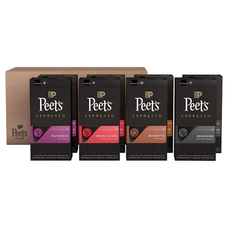 Peet's Coffee Nespresso Compatible Aluminum Capsules, 80ct
