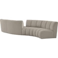 thumbnail image 3 of Meridian Furniture Infinity Brown Boucle Fabric 4pc. Modular Sectional, 3 of 14