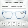 thumbnail image 6 of ProtectX Safety Reading Glasses for Women Men, UV Protection goggles, Anti-Impact Lightweight Glasses, Anti-Fog & Scratch-Resistant, Blue, +2.0, 6 of 7