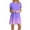 Purple, variant on Hwmodou Female Dresses Elegant Women Summer Casual Dresses Short Sleeve Summer Dresses Casual T Shirt Dresses Beach Skirts Mini Dresses Office Work Sundress For Woman Plus Size Summer Dresses